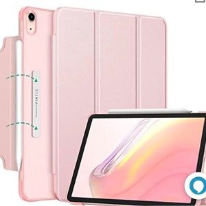 SlimShell Case for iPad Air [Magnetic Clasp] Lightweight Stand, Rose Gold
